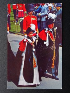 H.M. Queen Elizabeth ll & Prince Phillip AT THE GARTER CEREMONY - Old Postcard