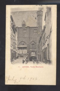 ANVERS VIEILLE BUCHERIE 1902 BELGIUM VINTAGE POSTCARD