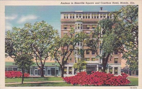 Alabama Moblie azaleas In Bienville Square And Cawthon Hotel