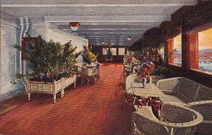 Postcard Ship NGI MS Augustus Promenade Deck Veranda