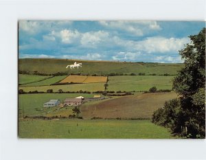 Postcard White Horseman on Hill from Preston Road, Weymouth, England