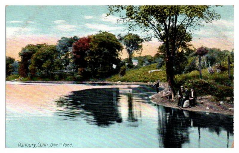 Early 1900s Oilmill Pond, Danbury, CT Postcard