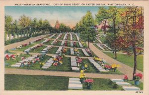 North Carolina Winston Salem Moravian Graveyard City Of Equal Dead On Easter ...