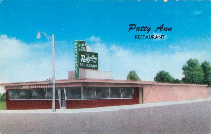 HENRYETTA, Oklahoma OK PATTY ANN RESTAURANT Roadside c1950s Postcard