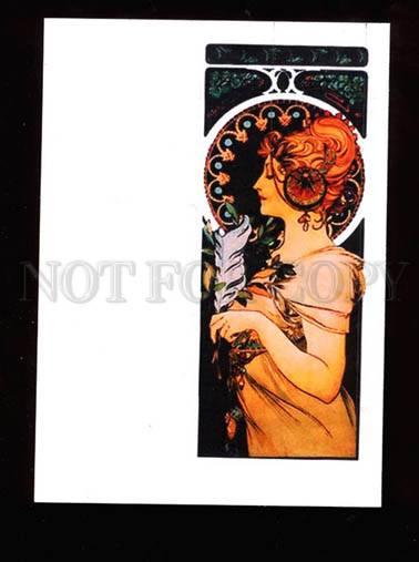 020324 ART NOUVEAU Lady by Alphonse MUCHA modern