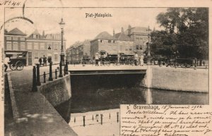 Netherlands Den Haag The Hague Piet Heinplein Vintage Postcard 03.74