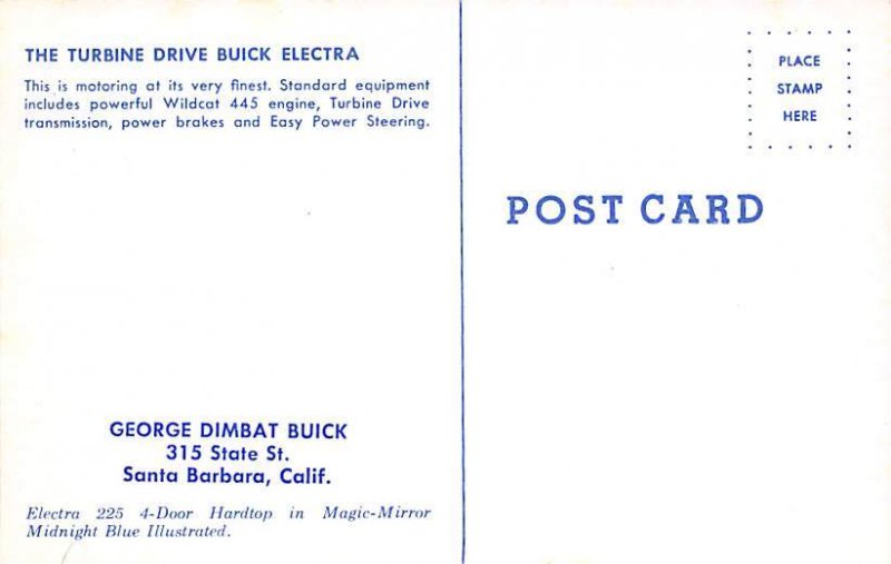 Turbine Drive Buick Electra Santa Barbara, California, USA Unused 
