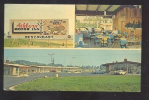 ASJBURN GEORGIA MOTOR INN RESTAURANT VINTAGE GA. ADVERTISING POSTCARD