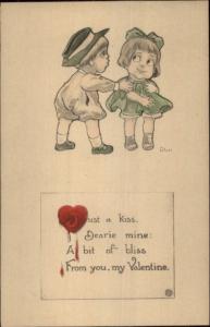 Valentine - Cute Kids Romance - Bernhardt Wall c1910 Postcard