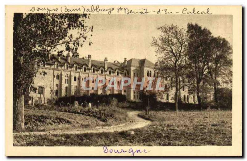 Postcard Old Dourgne Abbey of St Benoit & # 39En Calcal Vue Generale West