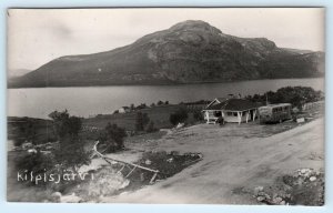 RPPC KILPISJÄRVI, Enontekiö, Lapland, Finland ~ Village Scene 1953 Postcard