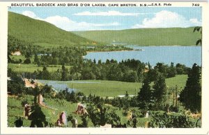 Postcard PANORAMIC SCENE Cape Breton Nova Scotia NS AJ3511