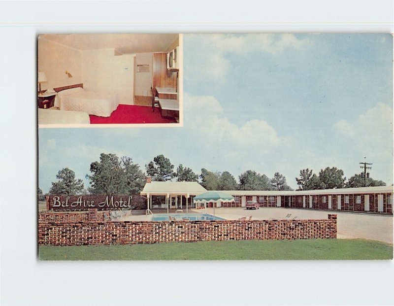 Postcard Bel Aire Motel Perry Georgia USA