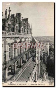 Old Postcard Chateau d'Amboise on the Loire Facade