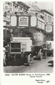 Essex Postcard - Silver Queen Buses in Colchester c1921 [Lamb Hotel]  S761