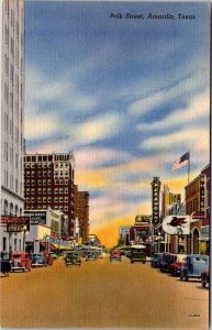 Postcard SHOPS SCENE Amarillo Texas TX AK7458