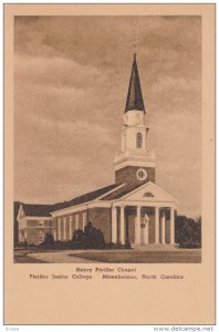 MISENHEIMER, North Carolina; Henry Pfeiffer Chapel, Pfeiffer Junior College, ...