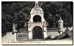 Old Postcard Saint Wandrille Entrance of the Abbey