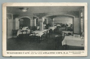 ATLANTIC CITY NJ WILTSHIRE CAFE ANTIQUE POSTCARD