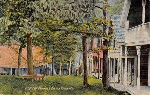 Etna Maine Pavilion, Camp Etna, Color Lithograph Vintage Postcard U15663