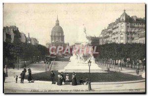 Old Postcard Paris Pastor Monument and L & # 39Hotel Invalides