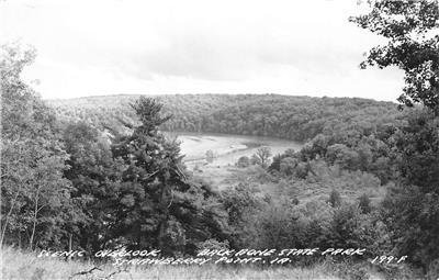 RPPC Scenic Overlook Back Bone State Park Strawberry Point Iowa Vintage Postcard