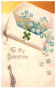 Valentine    Flowers growing in a letter