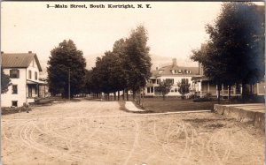 Real Photo Postcard Main Street in South Kortright, New York