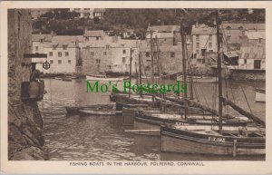 Cornwall Postcard - Polperro Fishing Boats in The Harbour  RS36239