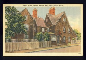 Salem, Massachusetts/MA Postcard, House Of The Seven Gables