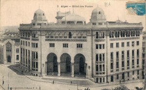 Algeria Alger Hotel des Postes Vintage Postcard 07.17