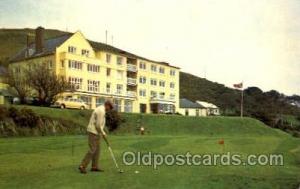 Trefeddian Hotel, Aberdovey, Merionethshire, Golf Course writing on back 