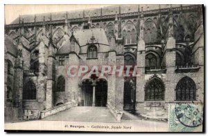 Old Postcard Bourges Cathedrale northern frontage