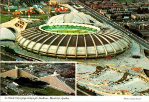 Montreal, Quebec Canada  OLYMPIC STADIUM & VILLAGE Bird's Eye View  4X6 Postcard