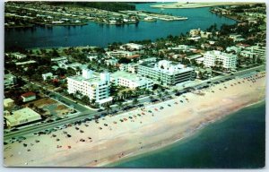 M-93154 Aerial View of the Beach w/ Hotel Row Behind Fort Lauderdale FL