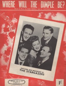 Where Will The Dimple Be The Stargazers 1950s Sheet Music