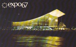 Night View Soviet Union Pavilion Expo 67 Montreal Canada