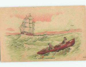 Divided-Back BOAT SCENE Great Nautical Postcard AB0314