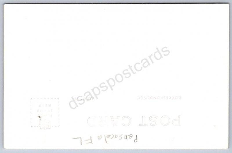 K41/ Pensacola Florida RPPC Postcard c40s Frisco Railroad Depot Bus Station 32