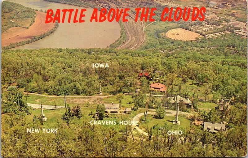 Battle Above Clouds Lookout Mountain TN Tennessee Postcard UNP VTG Plastichrome 