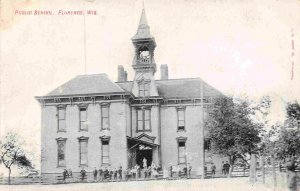 Public School Florence Wisconsin 1910c postcard