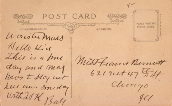 sore bottom postcard: I Was Invited Out