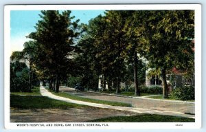SEBRING, Florida FL ~ Oak Street WEEM'S HOSPITAL & Home c1930s Postcard