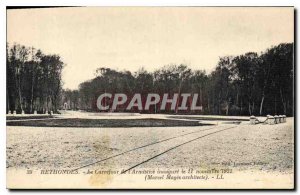 Old Postcard Rethondes Armistice Carrefour opens November 11, 1822
