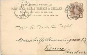 Entier Postal Stationery Postal Great Britain Great Britain 1887 London to Vi...