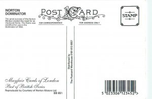 Another Norton Dominator De Luxe motorcycle poster postcard