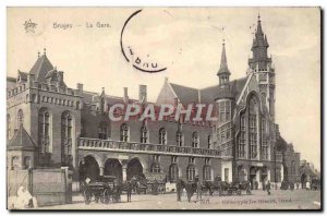 Old Postcard Bruges station
