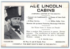 Mississippi MS Postcard Abe Lincoln Cabins Vicksburg c1905 Unposted Antique