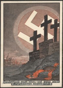 3rd Reich 1932 Duesseldorf SS Graves Werbekarte 4 Advertising Card UNUSED 106919