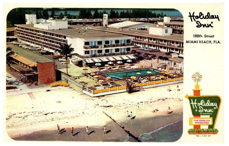Holiday Inn Miami Beach Florida Postcard Posted 1973